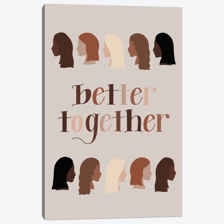 Better Together Canvas Print #HSO27} by Amanda Houston Canvas Print