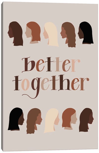 Better Together Canvas Art Print - Teamwork Art