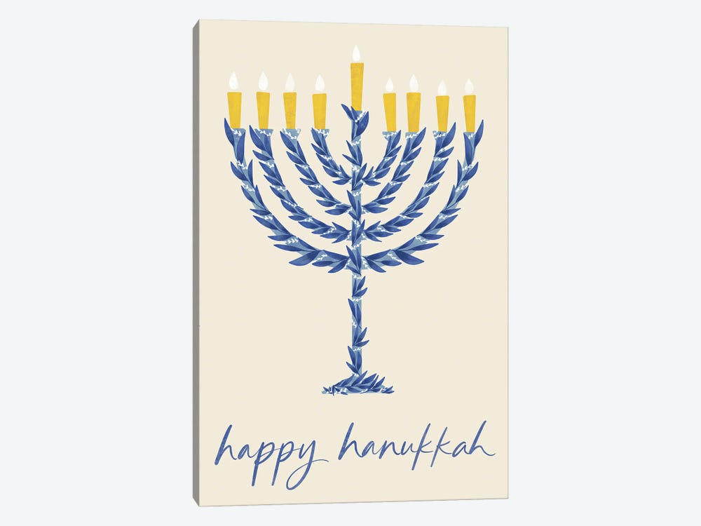 Happy Hanukkah II by Amanda Houston 1-piece Canvas Wall Art