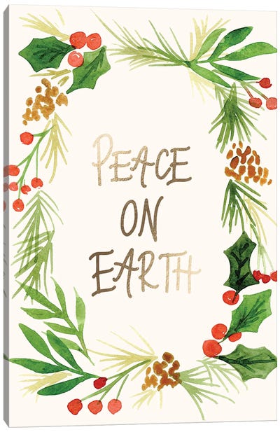 Peace on Earth Canvas Art Print - Seasonal Glam
