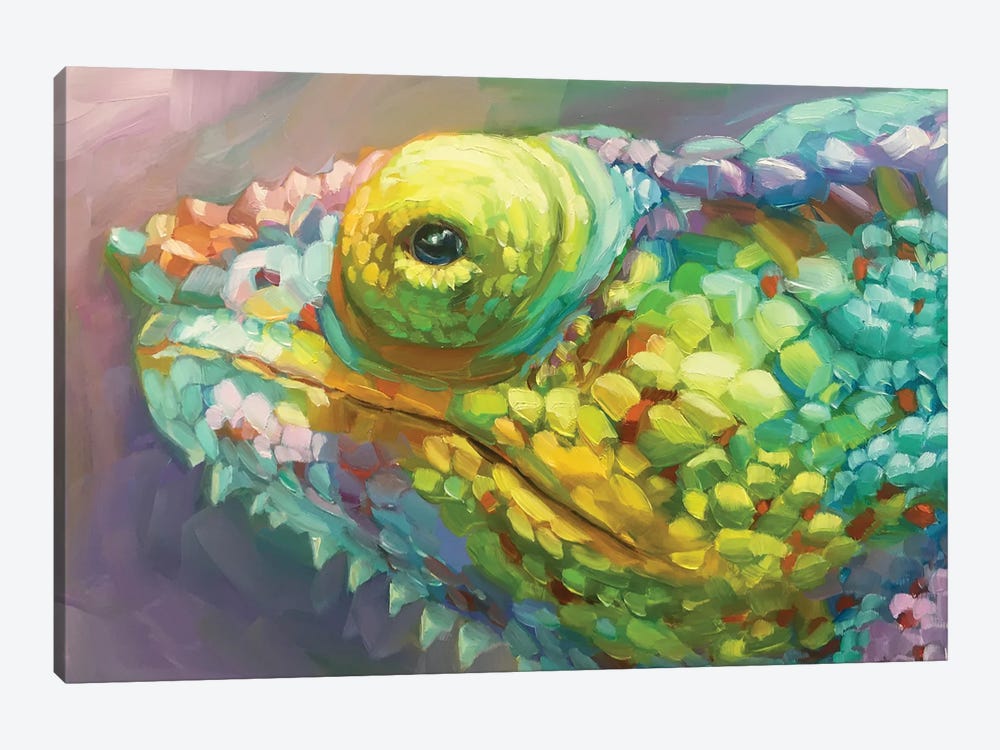 Chameleon Study by Holly Storlie 1-piece Canvas Art