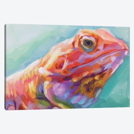 Lizard Study Canvas Print #HSR2} by Holly Storlie Canvas Artwork