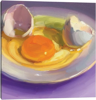 Egg Study V Canvas Art Print - Egg Art