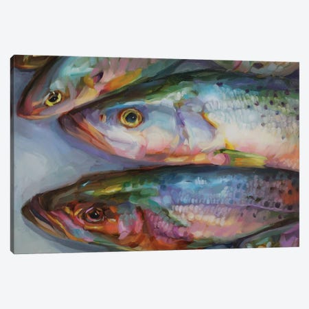 Fish Study XLVI Canvas Print #HSR49} by Holly Storlie Canvas Print