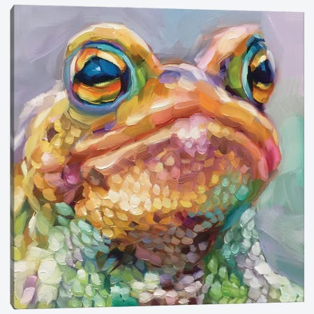Mini Frog Study II Canvas Print #HSR8} by Holly Storlie Canvas Art