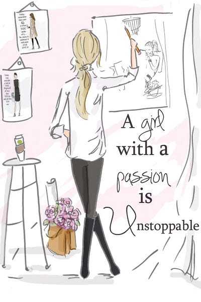 A Girl With A Passion Is... by Heather Stillufsen acrylic art print