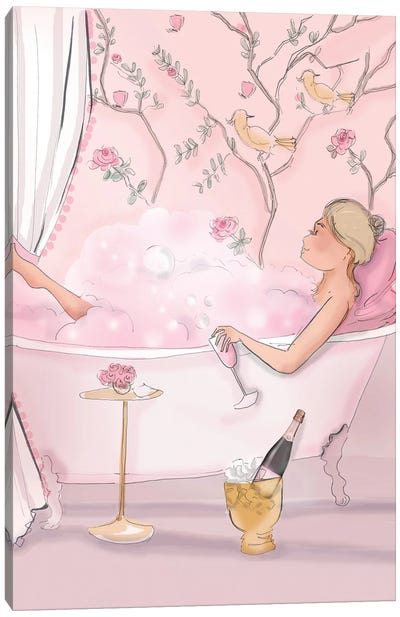 Pass The Bubbly Canvas Art Print - Champagne Art