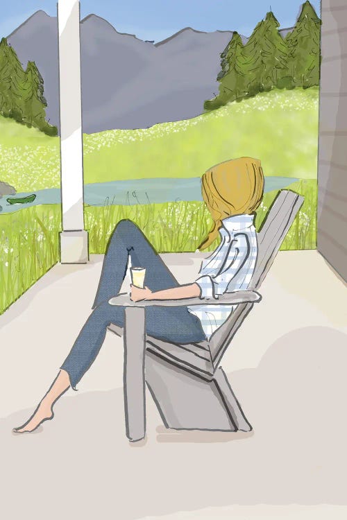 Porch Sittin' In The Mountains by Heather Stillufsen wall art