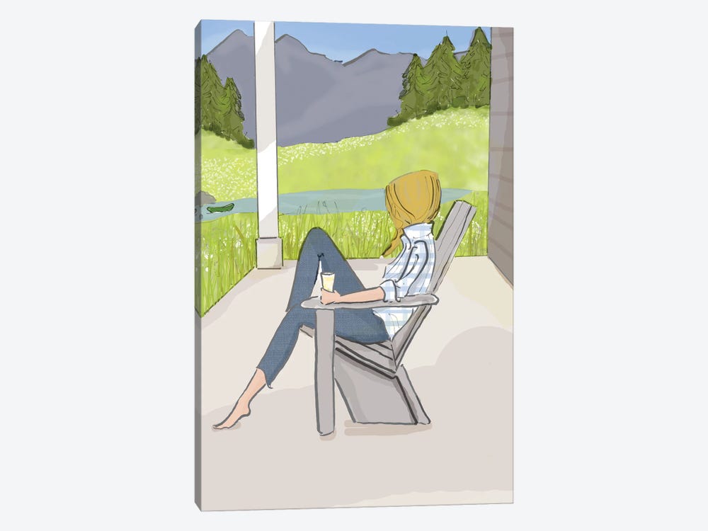 Porch Sittin' In The Mountains by Heather Stillufsen 1-piece Canvas Art