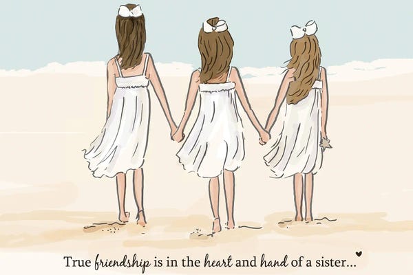 Large Coastal Art - Canvas Prints: Sisters III by Heather Stillufsen