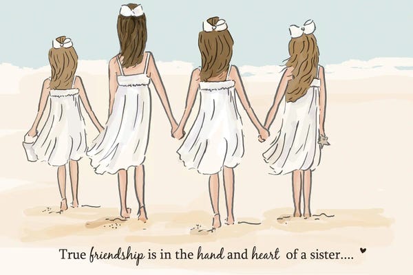 Kids Inspirational Art: Sisters IV by Heather Stillufsen
