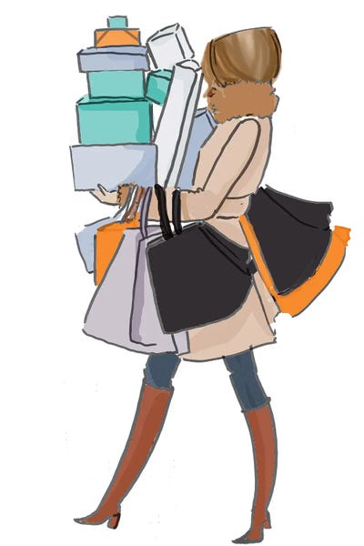 Shopping Girl by Heather Stillufsen art print