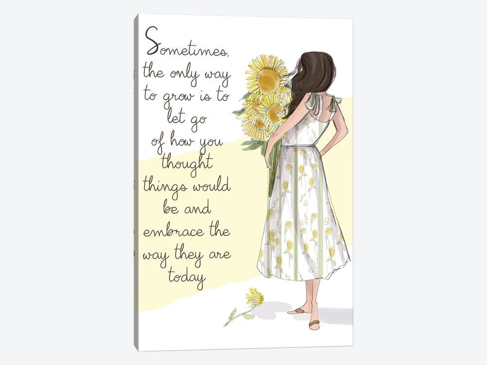 Sometimes The Only Way To Grow Is To Let Go by Heather Stillufsen 1-piece Canvas Art