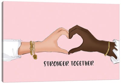 Stronger Together Canvas Art Print - Black Lives Matter Art