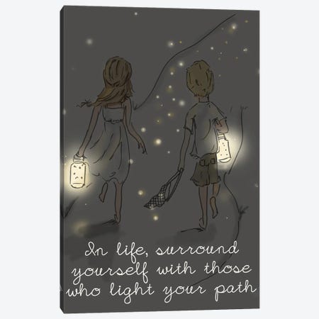 Surround Yourself With Those Who Light Your Path Canvas Print #HST132} by Heather Stillufsen Canvas Artwork