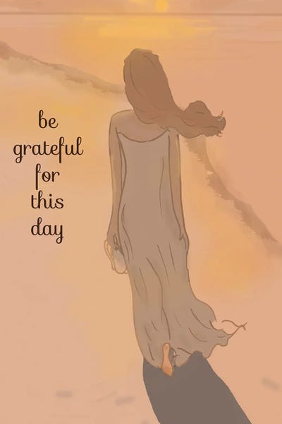 Be Grateful For This Day by Heather Stillufsen framed canvas print