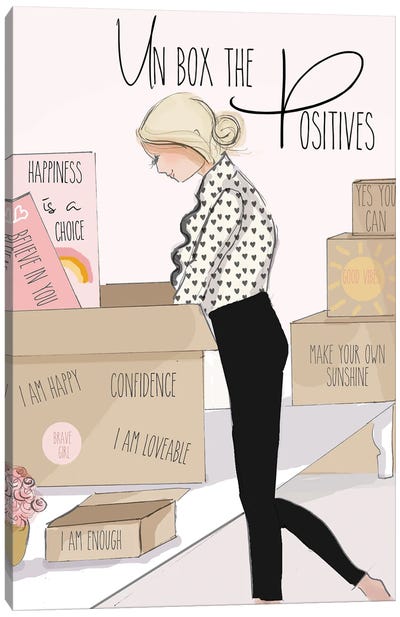 Un Box The Positives Canvas Art Print - Heather Stillufsen