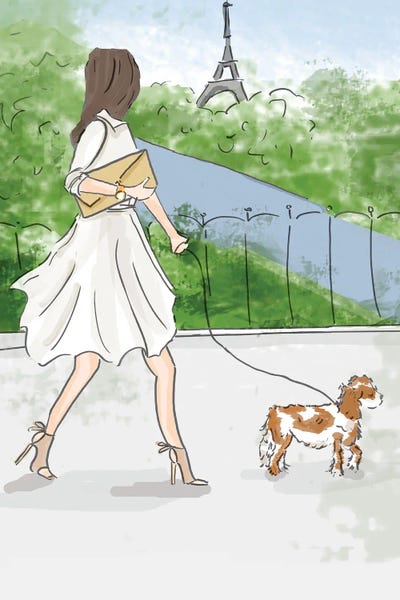 Weekend In Paris - No Text by Heather Stillufsen framed canvas print