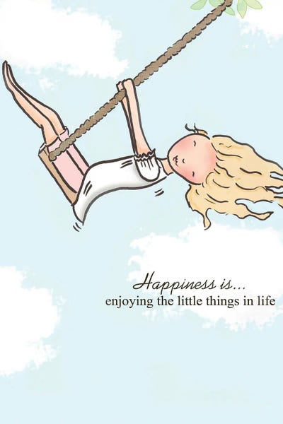 Happiness Is Enjoying The Little Things In Life by Heather Stillufsen framed canvas print