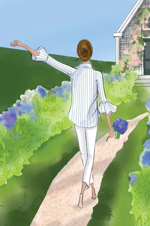 Hydrangea Path by Heather Stillufsen wall art