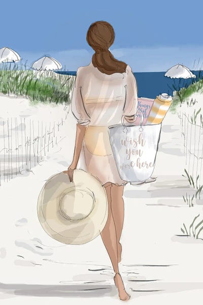 Wish You Were Here by Heather Stillufsen framed canvas print