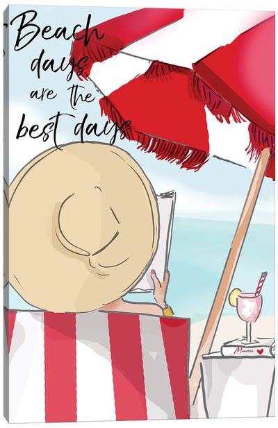 Beach Days Are The Best Canvas Art Print - Heather Stillufsen