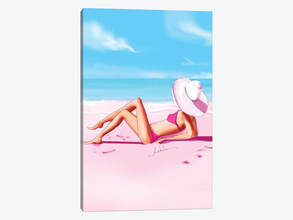 Pink Beach by Heather Stillufsen 1-piece Canvas Wall Art