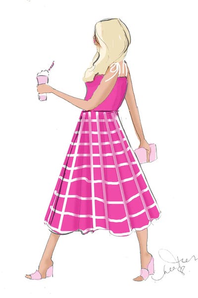 Pink 4-Life by Heather Stillufsen framed canvas print