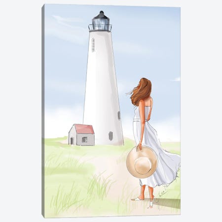 Lighthouse Canvas Print #HST176} by Heather Stillufsen Art Print