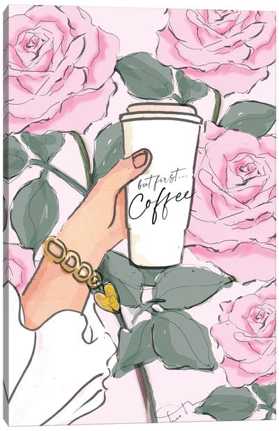 But First, Coffee Canvas Art Print - Heather Stillufsen