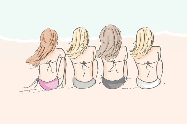 Women's Swimsuits: Beach Sisters No Text by Heather Stillufsen
