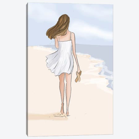 Beach Walks Are Good For The Soul - No Text Canvas Print #HST22} by Heather Stillufsen Canvas Art Print