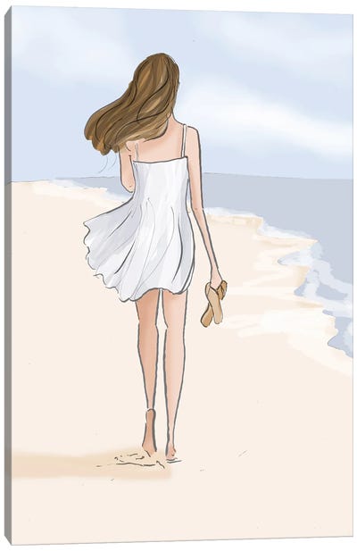 Beach Walks Are Good For The Soul - No Text Canvas Art Print - Heather Stillufsen