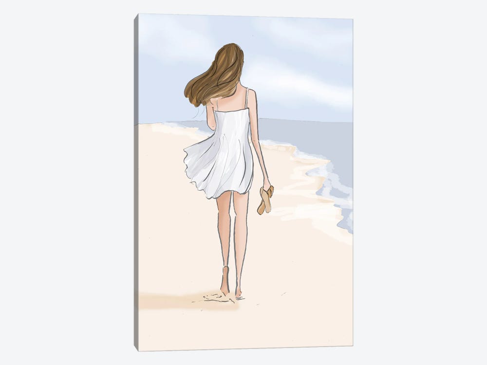Beach Walks Are Good For The Soul - No Text by Heather Stillufsen 1-piece Canvas Wall Art
