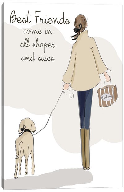 Best Friends Come In All Shapes Canvas Art Print - Friendship Art