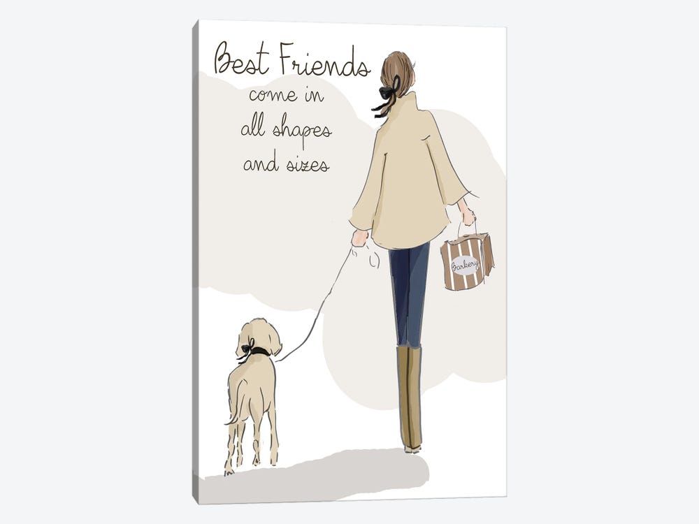 Best Friends Come In All Shapes by Heather Stillufsen 1-piece Canvas Art Print