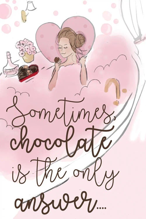 Chocolate Is The Only Answer by Heather Stillufsen wall art