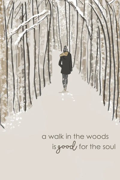 A Walk In The Woods Is.... by Heather Stillufsen framed canvas print