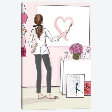 Do What You Love And Follow Your Heart No Text Canvas Print #HST40} by Heather Stillufsen Art Print