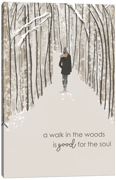 A Walk In The Woods Is.... Canvas Art Print - Heather Stillufsen
