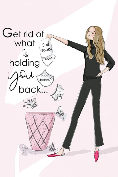 Get Rid Of What Is Holding You Back by Heather Stillufsen wall art