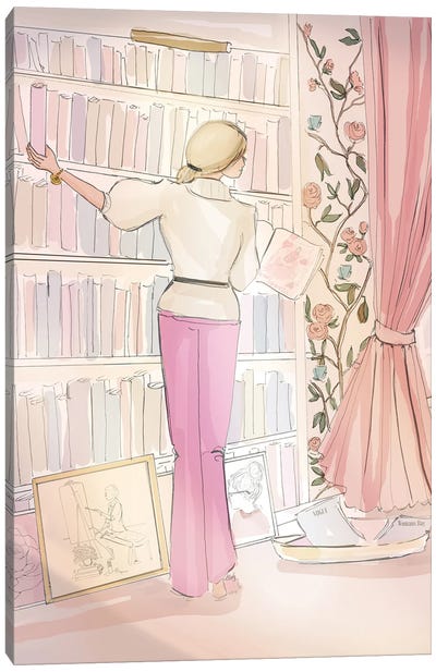 In The Rose Library Canvas Art Print - Heather Stillufsen