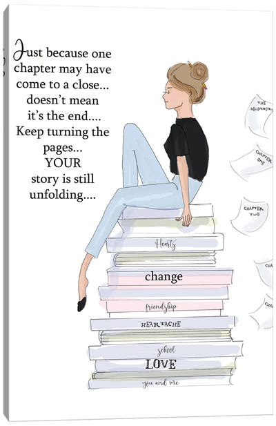 Keep Turning The Page Canvas Art Print - Book Art