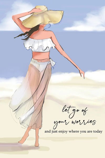 Let Go Of Your Worries by Heather Stillufsen framed wall art