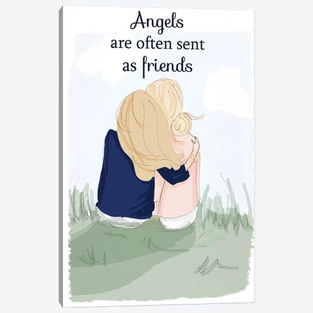 Angels Are Often Sent As Friends Canvas Print #HST7} by Heather Stillufsen Canvas Print