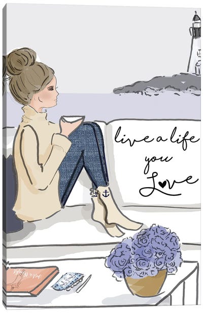 Live A Life You Love Canvas Art Print - Heather Stillufsen