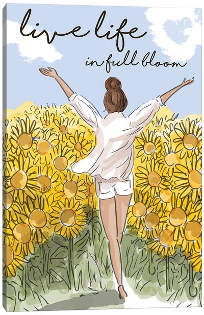 Live Life In Full Bloom Canvas Art Print