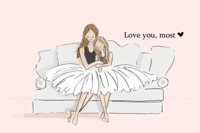 Love You Most I by Heather Stillufsen framed canvas print