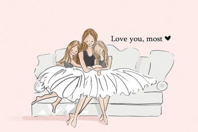 Love You Most II by Heather Stillufsen framed canvas print