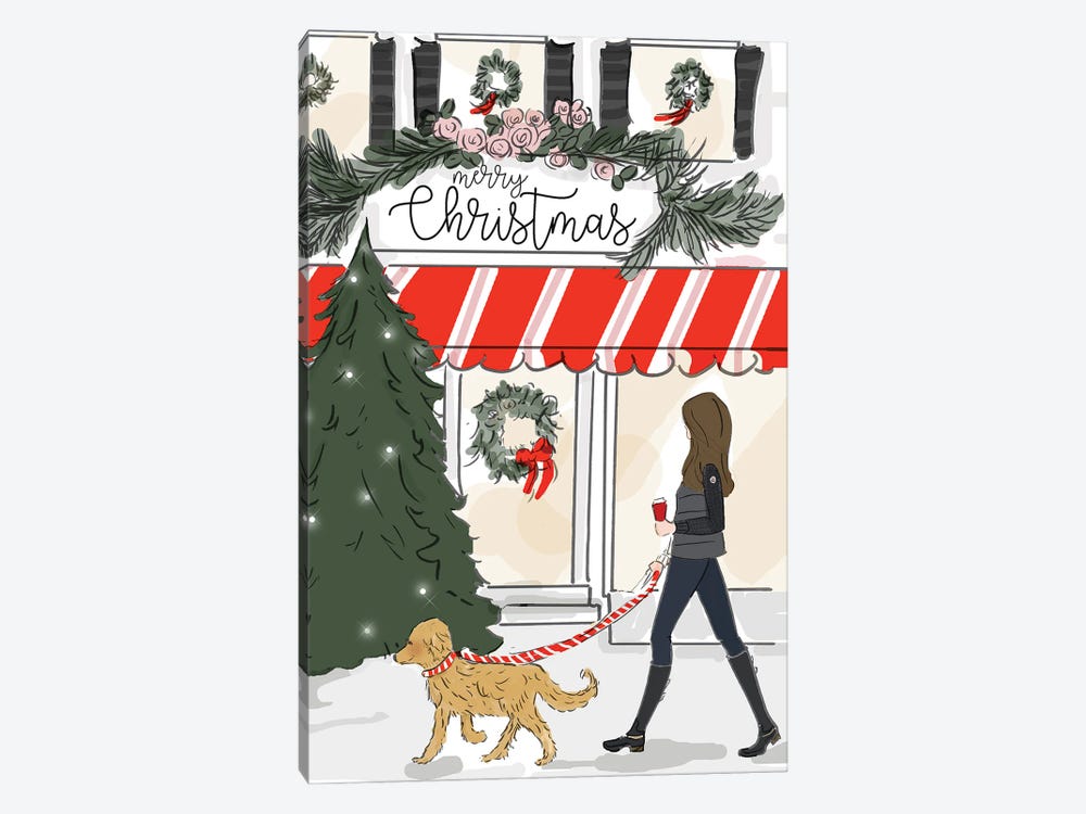 Merry Christmas In The Village 1-piece Canvas Print